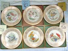 Set of 6 Lenox 1973-1978 Boehm Birds Annual Limited Issue Plates in Box picture