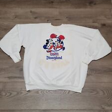 Vintage Disneyland Sweatshirt Mens Extra Large White Mickey Minnie Rare 1987 US picture