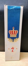 Seagrams Seven Crown Fifth Whiskey Box Gold Crown Design Blue & White Vintage Di picture