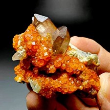 62gm Smoky Quartz+Spessartine Garnet on Matrix,Tongbei,Fujian,China picture