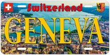 Geneva Switzerland Lake Novelty Car License Plate picture