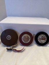 Lufkin Ni-Clad VTG 50 Feet Lot of 3 Original Steel Cloth Measuring Tape Tools picture
