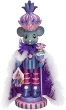 Kurt Adler 15-Inch Hollywood Mouse King Nutcracker, Purple picture