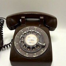 VINTAGE STROMBERG CARLSON S-C500DM Brown Rotary Dial Telephone 1970s Retro picture