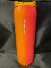 16oz Starbucks Summer 2022 Mango Stainless Steel Tumbler Orange Pink travel cup picture