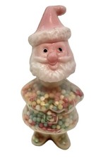 Vintage Kitschy Plastic Santa Claus Candy Container Full Candy Hong Kong 1960s picture