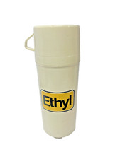 Vintage Aladdin plastic thermos ETHYL  with lid and cup gas oil name #860 picture