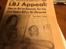 THE RECORD AMERICAN NEWSPAPER NOVEMBER 28 1963 picture
