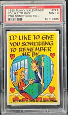 1960 Topps Funny Valentine I'd Like To Give Something To Remember Me A Black Eye picture