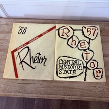 Central Missouri State College Rhetor Yearbooks 1956 1957 Warrensburg MO Lot 2 picture
