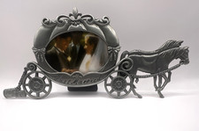 JUST MARRIED Photo Frame Hitched Wagon Cinderella Carriage picture