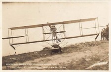 Bellevue, IA, Iowa  Aviator Hugh Robison Hydro Aeroplane RPPC Postcard Copy picture