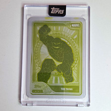 2026 Topps Mint Marvel The Thing #1 Yellow Printing Plate 1/1 picture