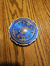 Vintage Stratton Powder Compact Floral Enamel Design With Mirror New picture
