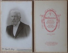 CdV Leipzig 1907: Honorable Lord with Beard, Max Taggeselle - Dated - Lapel picture