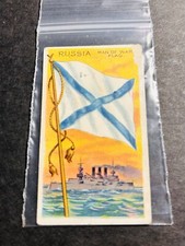 1909-1911 T59 Flags of Nations Russia Man Of War - Recruit Little Cigars picture