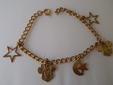 Vintange Disney Charms Bracelet Mickey Minnie Star Moon picture
