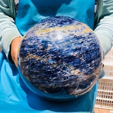 19.84 LB Natural Large Polished Sodalite Sphere Blue Crystal Ball Specimen 6002 picture