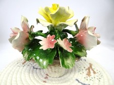 Vintage Nuova Capodimonte Porcelain Floral Bouquet Italian Centerpiece 1950’s picture