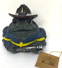 Homestyles Toad Hollow Figurine Fire Fighter Garden Statue picture