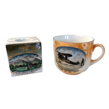 Two Early 1900s Banff Alberta Canada Souvenir China Early Aviation + Mining Town picture