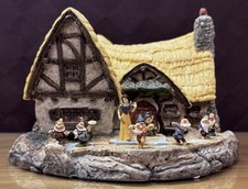 Disney SNOW WHITE & 7 SEVEN DWARFS Cottage Goebel Olszewski Miniatures Figurines picture