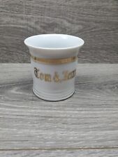 Vintage TOM & JERRY cup mug Czechoslovakia white porcelain - gold trim picture
