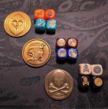 Steve Minty Rare Coin and Dice Set. Limited Ks Edition. Muertos Olympia Egyptian picture