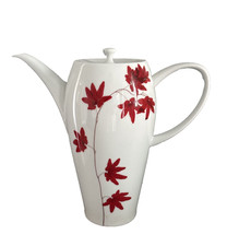 Mikasa Pure Red SL-134~ Coffee Pot with Lid-pristine condition picture