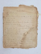 1910s antique HANDWRITTEN COOKBOOK recipe book cakes pies canning picture