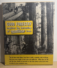 Vintage Good Forestry Logging Lumberjack Advertising Sign 16x20 Timber Display picture
