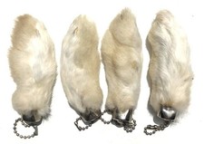 Dangerous Threads Rabbit Rabbits Foot Keychain Natural 2 to 3 inches, White picture