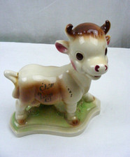 Vintage Rempel Enterprises Diamond Pottery San Diego 1948 Porcelain Cow 4-c picture