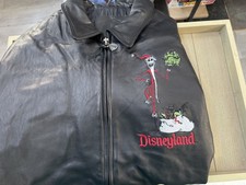 VINTAGE Nightmare Before Christmas Enchanted Evening Leather Jacket XL - LE 200 picture