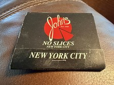 John’s No Slices Brick Oven Pizza New York City Full Unstruck Matchbook picture