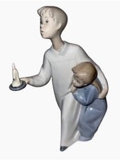 lladro Children in Nightshirts with candle (repaired) As is picture
