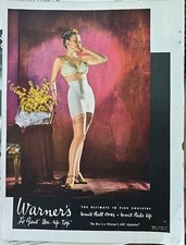 1947 Women's Warner's Le Gant Sta Up Top Girdle Alphabet Bra vintage Color ad  picture