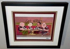 Tom Brady Patriots Family Guy Seth MacFarlane Rob Gronkowski Signed Cel Rare picture