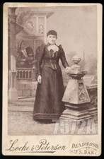 1890s Photo MRS. EVA the Clairvoyant DEADWOOD SOUTH DAKOTA Cabinet Card Psychic picture