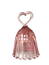 FENTON PINK GLASS BELL with LABEL picture