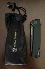 Glow Rhino Fermi 2 D2 G10 Tritium Folding Pocket Knife Black PVD NEW picture