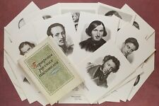 Russian classic writers Dostoevsky Gogol. USSR postcards 1974 Huge Full set 32📖 picture