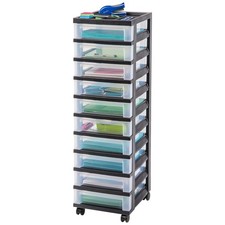 IRIS USA 10-Drawer Plastic Storage Organizer Cart and Caster Wheels (Open Box) picture