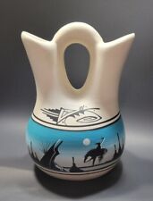 Blue White Wedding Vase Vessel Pottery 8