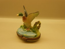 RARE Authentic Vintage Limoges Box - France - Mallard Duck - PV Company picture
