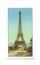 Vintage 1930s Marvels Of The World Cigarette Card Eiffel Tower Wrights Biscuits picture