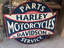 Antique style barn find look Harley Davidson Dealer Sales And Service Sign picture