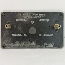 WWII Boeing B-17 Flying Fortress FIRE EXTINGUISHER CONTROL PLATE, RARE Used picture