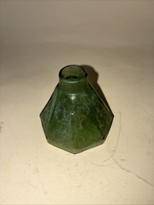 Antique 1840-1860 Light Moss Green 8 Side Pontiled Umbrella Ink Bottle picture