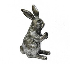 Big Rabbit Metal Easter Bunny Figurine Statue 12 inches picture